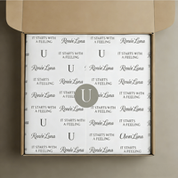 Papier d'emballage fin personnalisé avec logo, taille et couleur sur mesure pour l'emballage de vêtements, de bijoux et d'étiquettes