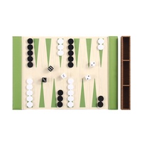 Jeu d'échecs de luxe personnalisé Backgammon nouveau design pliable en cuir PU jeu de société personnalisé de luxe Backgammon
