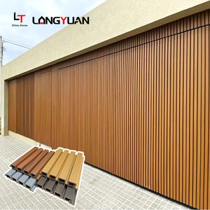 New Technology Anti-UV Outdoor Wood Grain WPC Fluted Wall Panel Board Wood Plastic Composite Exterior WPC Wall Panel <strong>Cladding</strong> - Product Image 1