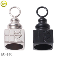 Embouts de cordon en forme de cloche personnalisés, en métal doré mat, avec lettres, pour vêtements, accessoires décoratifs, logo, embouts de verrouillage pour abaya