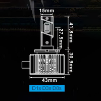 Ampoule de phare LED WK-D1S 35W 55W 7600LM 6000K-6500K, remplacement de phare de voiture au xénon HID, amélioration de l'éclairage automobile