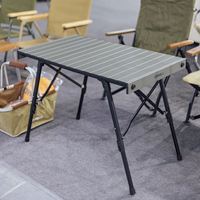 Table pliante légère en métal pour randonnée, barbecue, plage, camping, sac à dos, AC2, petite table d'extérieur en aluminium, robuste