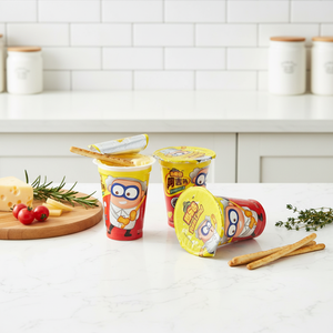 Biscotti a Forma di Dito al Cioccolato e Crema di Fragola Croccanti Certificati Halal Cinesi in Confezione Cup-Box - Product Image 2