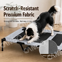 Lit surélevé portable pour animaux de compagnie, lit de chien d'extérieur avec maille respirante en Teslin pour chiens de petite, moyenne et grande taille