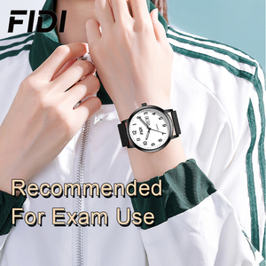 Reloj de Cuarzo para Estudiantes FIDI con Correa de Silicona y Cuero, Resistente al Agua 3ATM, con Visualización de Fecha, Estilo Minimalista e Informal para Adolescentes - Product Image 2