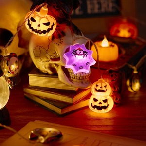 โคมไฟ LED ลายการ์ตูนฮาโลวีน รูปแมวแม่มดและยมทูต แสงสีขาวอบอุ่น กระพริบได้ เหมาะสำหรับตกแต่งงานเทศกาลและงานอีเว้นท์ - Product Image 3