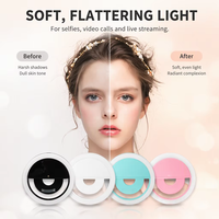 Lampe annulaire LED professionnelle à clipser, portable, pour selfie, diffusion en direct, pour téléphones, TikTok, vlog, maquillage, photographie, cadeaux de Noël et de fête