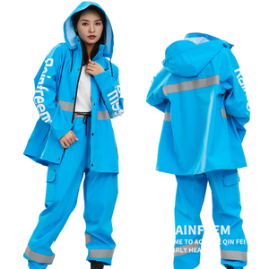 Impermeabile da ciclismo per esterni e pantaloni da pioggia imbottiti Set per adulti da uomo e donna per escursioni e impermeabili - Product Image 2