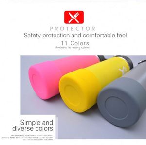 Housse de protection antidérapante pour bouteille d'eau, compatible avec les bols d'eau pour animaux de compagnie de 12 à 40 oz, en silicone - Product Image 3