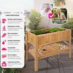 Maceta de <span class=keywords><strong>madera</strong></span> con almacenamiento para herramientas, huerto en soporte de <span class=keywords><strong>madera</strong></span> elevado, para jardín, invernadero, 119X53X90 - Product Image 3