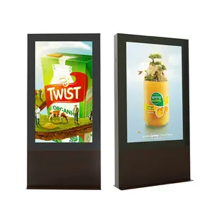 55 дюймов Напольные наружной рекламы дисплей android digital signage витрины для торгового центра