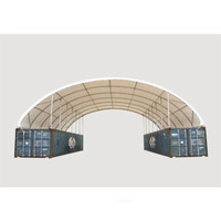 Tente d'abri de conteneur de structure de double botte de PVC de couverture extérieure temporaire de stockage pour le garage d'entrepôt de stockage de machine