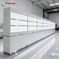 Vitrine d'exposition en bois pour lunettes avec éclairage LED, mobilier de magasin d'optique, équipement de vente au détail, vitrine personnalisée pour magasin de lunettes