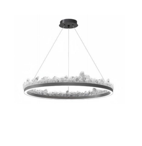 โคมไฟเพดาน LED กระจกเหล็กสีเทาสองชั้น พร้อมสวิตช์ควบคุม ดีไซน์ยุโรป สำหรับใช้ในบ้านและโรงแรม - Product Image 3