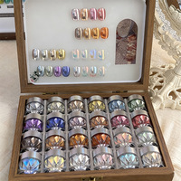 Nouvelle poudre magique pour ongles Moonlight Magic Mirror à 24 couleurs - Modèle MJ036 - Paillettes hautement réfléchissantes de style luxueux