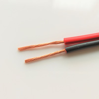 Câble de haut-parleur plat rouge et noir en cuivre sans oxygène 18 AWG pour autoradio, système audio domestique et alimentation CC
