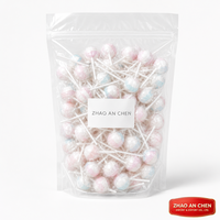 Sucettes Dextrose Dures Sans Sucre Certifiées Casher, Bonbons Aromatisés aux Fruits sur Bâtonnet en Sachet, Logo Personnalisé OEM, Vente en Gros