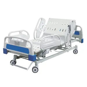 Cama eléctrica de Hospital con control remoto, 5 funciones, alta calidad, con colchón