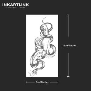Tatuaje Temporal Realista <span class=keywords><strong>de</strong></span> Serpiente y Rosa, Semipermanente, Larga Duración (2 Semanas/15 Días), Resistente al Agua, Arte Corporal para Hombres y Mujeres, Venta al Por Mayor - Product Image 4