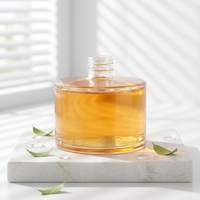Bouteille en verre cylindrique courte de 50 ml, 100 ml, 200 ml avec finition givrée et gravure, bouteille à spiritueux transparente et bouchon à vis pour whisky/vodka