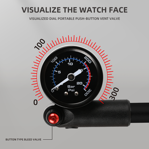 <span class=keywords><strong>Pompe</strong></span> à main pour pneus de vélo FAST BEE 300psi haute pression, pour fourche avant et <span class=keywords><strong>suspension</strong></span> arrière de <span class=keywords><strong>VTT</strong></span>, gonfleur de pneus de vélo, <span class=keywords><strong>pompe</strong></span> à <span class=keywords><strong>air</strong></span> pour amortisseurs avec manomètre - Product Image 3