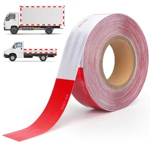 Высококачественный белый и красный светоотражающий ленточный DOT-C2 5 см для стикера грузовика
