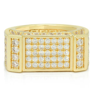 Nouvelles bagues de luxe en laiton avec fermoir boîte, design micro-pavé classique personnalisé, bijoux de fête tendance, vente en gros, BRILLIANT DIAMANT - Product Image 2