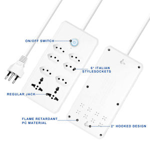 Brazilian Standard <strong>Plug</strong> 2M CCA Cable Power Extension <strong>Multiple</strong> Cord <strong>Socket</strong> with 8 Outlets 10A Rated Current for Brazil - Product Image 3