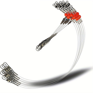 สายเบ็ดตกปลา2แขน68ซม. 26.77in 1แขน2ข้างลวดไนล่อนป้องกันการกัดพร้อมสแน็ปหมุนสายเบ็ดผู้นำสายลวดสินค้ามาใหม่ - Product Image 5