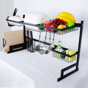<span class=keywords><strong>Estante</strong></span> de cocina multifuncional de acero inoxidable, <span class=keywords><strong>estante</strong></span> de secado de <span class=keywords><strong>platos</strong></span>, escurridor, organizador de fregadero, gancho de Metal plegable para armarios - Product Image 1