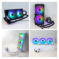 Système de refroidissement par eau à spectre complet RGB PC AIO haut de gamme avec refroidissement des ventilateurs Premium à plaque froide en cuivre