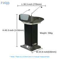 Pupitre d'Église Portable FK500Y avec Estrade Légère en Acier et Plastique et Système Audio pour Tribune d'Église