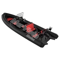 Bateau Semi-Rigide de Luxe en Aluminium à Coque en V Profond, 22 Pieds (680 cm), pour Pêche et Océan