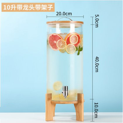 10-liter barrel with wooden frame