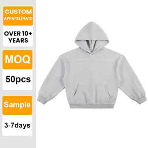 เสื้อฮู้ดดี้แบบสวมหัวทรงสี่เหลี่ยมผ้าหนา 400GSM พรีเมียม ไซส์ใหญ่ สั่งทำปักลายไล่เฉดสีได้ตามต้องการ ขายส่ง - Product Image 1