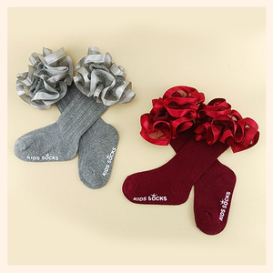 جوارب قطنية للأطفال حديثي الولادة جوارب قطنية مزركشة برباط للأميرات للفتيات جوارب قصيرة صيفية وربيعية مكشكشة للأطفال الرضع - Product Image 3