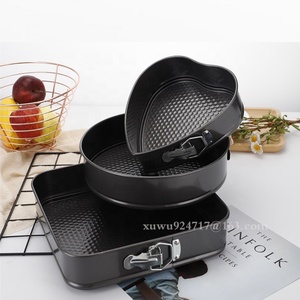 Moldes para pasteles extraíbles con fondo DIY personalizados, 3 uds., juego de moldes para pasteles, <span class=keywords><strong>molde</strong></span> para hornear antiadherente, utensilios para hornear, juego de bandejas para hornear de acero al carbono - Product Image 4