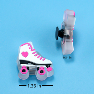 사용자 정의 3D 빛나는 빛나는 핑크 편지 만화 빛나는 동물 조명 신발 액세서리 <span class=keywords><strong>LED</strong></span> 신발 매력 어린이 밤 부분 - Product Image 4