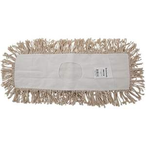 Boardwalk BWK1318 18 pouces. X 5 In. Tête de balai serpillère industrielle en coton Hygrade blanc 18 po. X 5 In. Balai à poussière en coton Hygrade industriel - Product Image 1