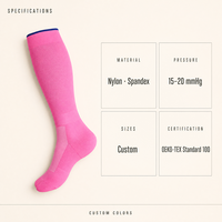 Chaussettes de compression sportives légères, à séchage rapide, confortables toute la journée, 15-20 mmHg