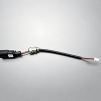 Kabel Harness Konektor Tahan Air 2Pin Otomatis Dengan Kabel Gland Logam & Steker Terminal Kecil 2P