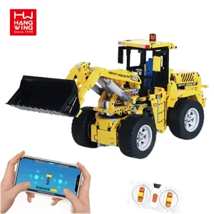 HW Technical Bulldozer Loader Model Remote Control App Control r/c Wheel Loader 1/10 Engineering Series Building Blocks 1582pcs