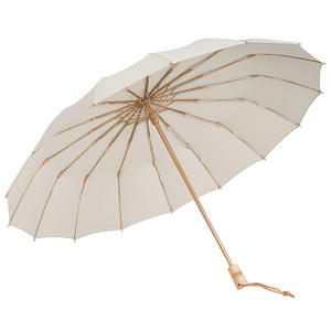 Paraguas Plegable de Fibra con 16 Varillas, Apertura Manual, Tamaño Grande, Resistente al Viento, Protección UV, Paraguas de Viaje - Product Image 5