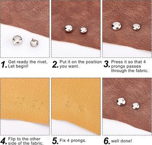 AK TRADING CO MM หมุดโลหะทรงกลมแบบโดม หมุดตกแต่งแบบหนามเตย หมุดหัวแหลม สำหรับงาน DIY งานหนัง ปลอกคอสุนัข เสื้อผ้า เข็มขัด กระเป๋า - Product Image 3