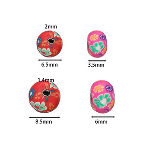 ลูกปัดโพลีเมอร์เคลย์ขนาด 3.5 มม. วาดลายด้วยมือ อุปกรณ์ทำเครื่องประดับ DIY สำหรับทำสร้อยข้อมือ สร้อยคอ - Product Image 2