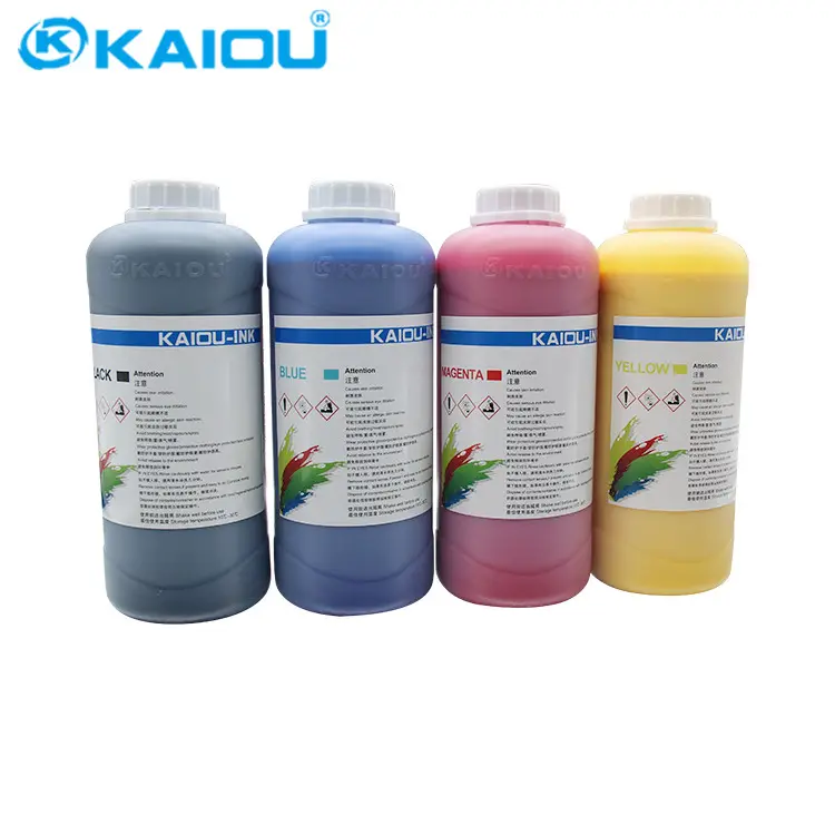 KAIOU العلامة التجارية الايكولوجية المذيبات CMYK + LM + LC في الهواء الطلق دائم حية اللون سريع تجفيف بيئة حبر قائم على المذيبات