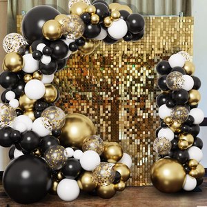 Black Golden Balloon Garland Arch kit coriandoli palloncino in lattice laurea matrimonio compleanno palloncini Decor Baby Shower Favor - Product Image 3