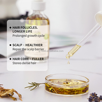 Sérum Huile Croissance Capillaire Naturel Vegan Marque Blanche Romarin-Menthe Renforcement Cuir Chevelu Traitement Repousse Cheveux à l'Huile de Romarin