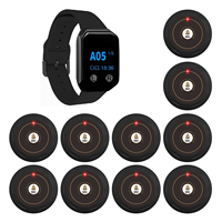Système d'appel pour restaurant avec bouton d'appel et montre étanche, système d'appel serveur, bouton d'appel serveuse pour restaurant, hôtel, café