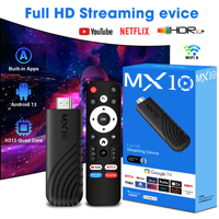 MX10 Allwinner H313 Quad Core HDTV STB Android 13.0 4K 2GB RAM 16GB ROM WiFi de Doble Banda 1 Año de Garantía